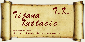 Tijana Kutlačić vizit kartica